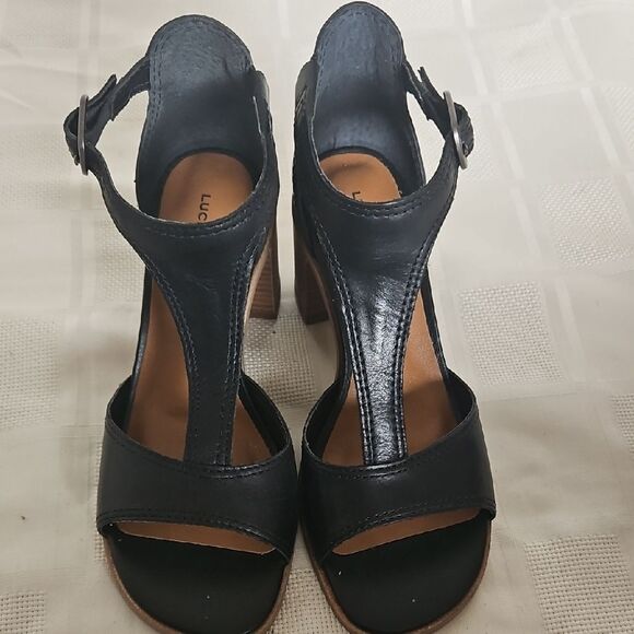 HOST PICK🥳 Lucky Brand Black Heels with Chunky Heel and Ankle Strap - Picture 11 of 16